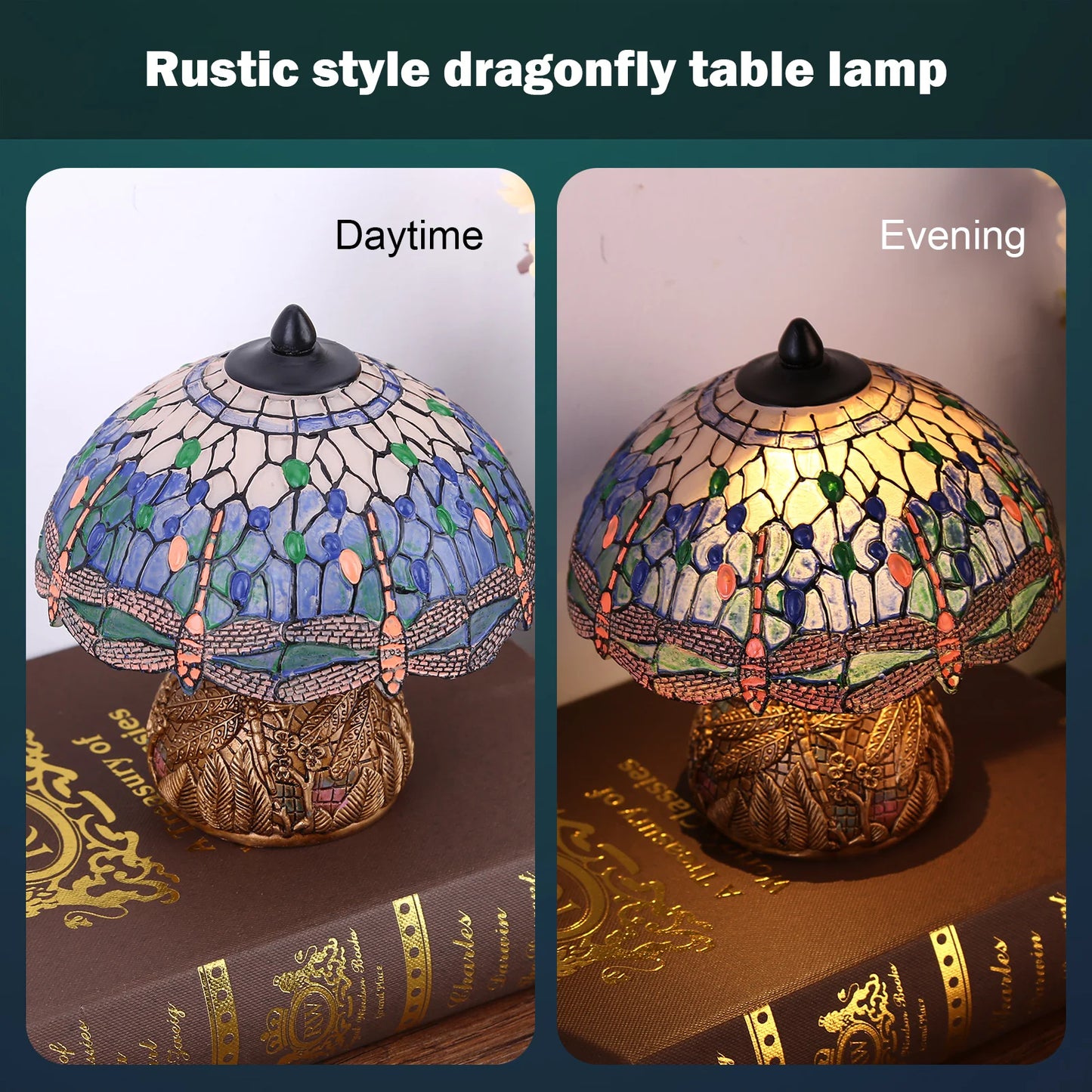 Vintage Dragonfly Lamp